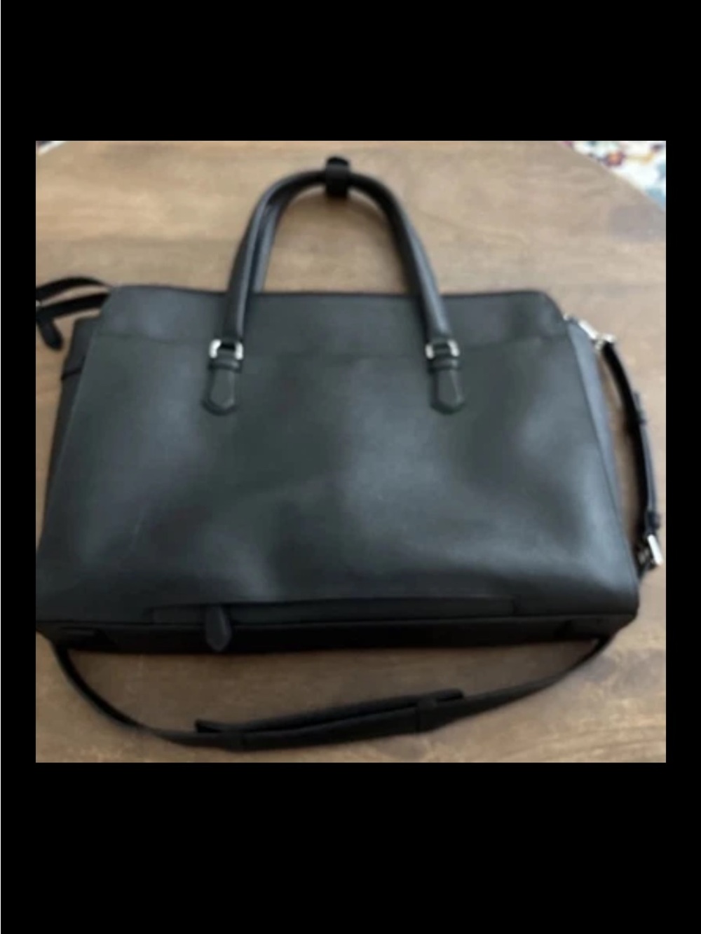 TUMI Angelica Commuter Briefcase Black Saffiano Leather Laptop Bag - Picture 5 of 14
